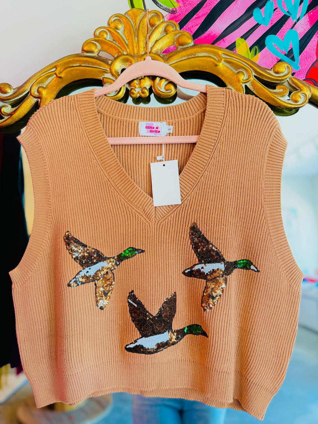 Bel’s duck huntin’ sweater