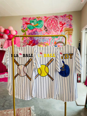 Blingy Blue Baseball Jersey