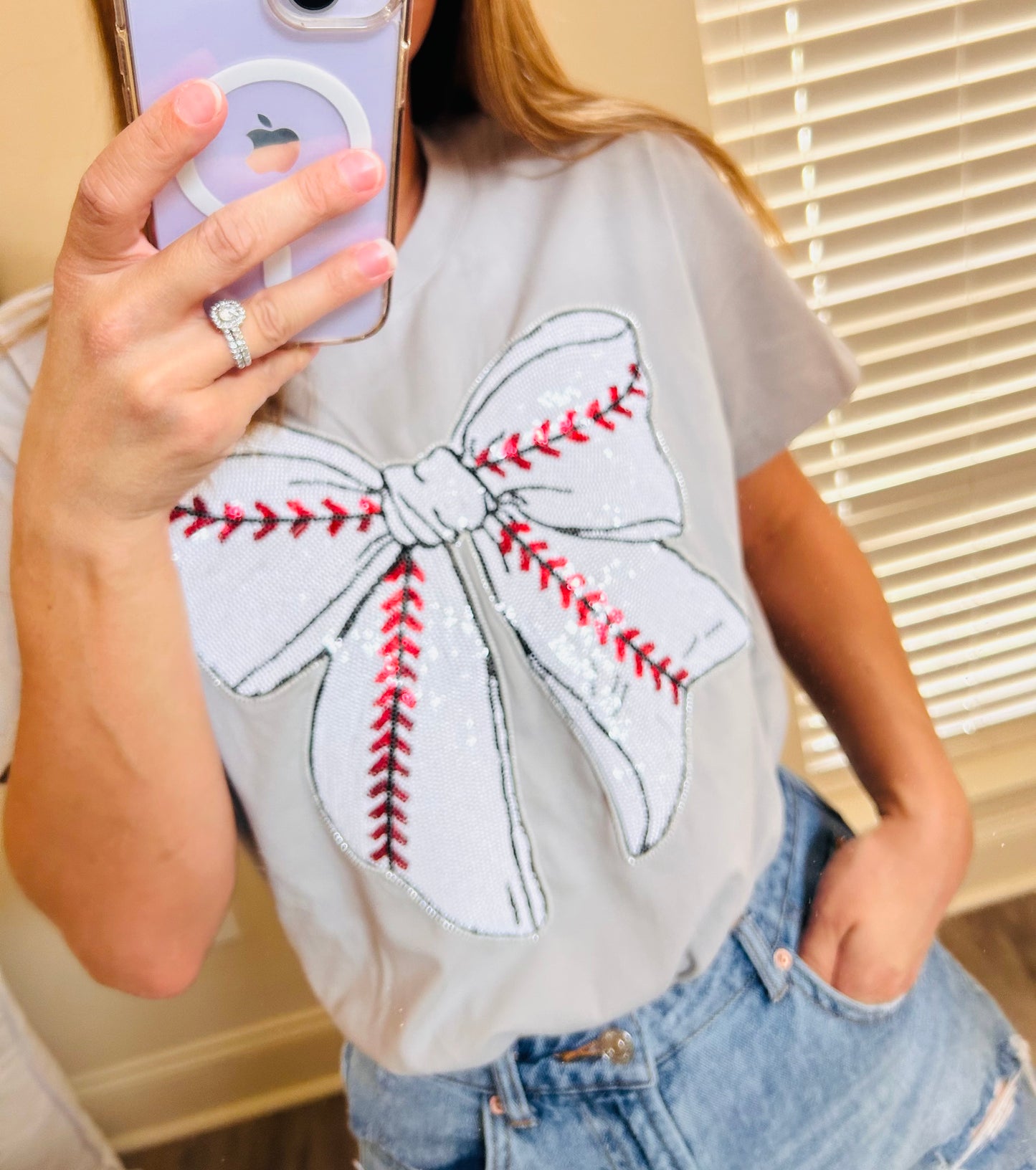 Blingy baseball tee