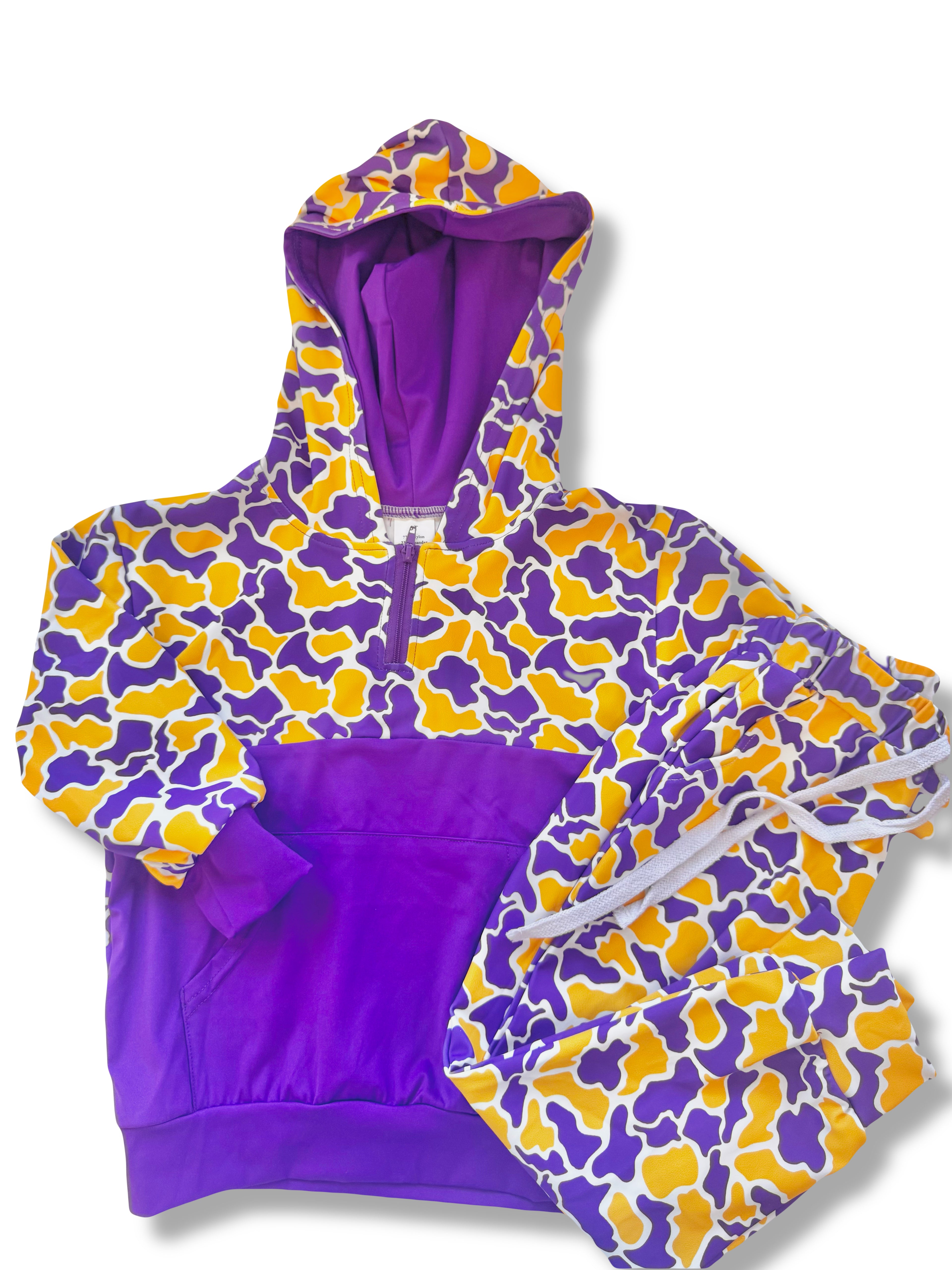 Camo Polo Set💜💛