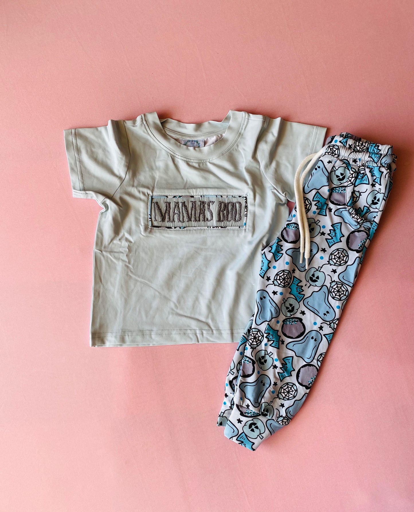 Mama’s Boo in Blue Jogger Set