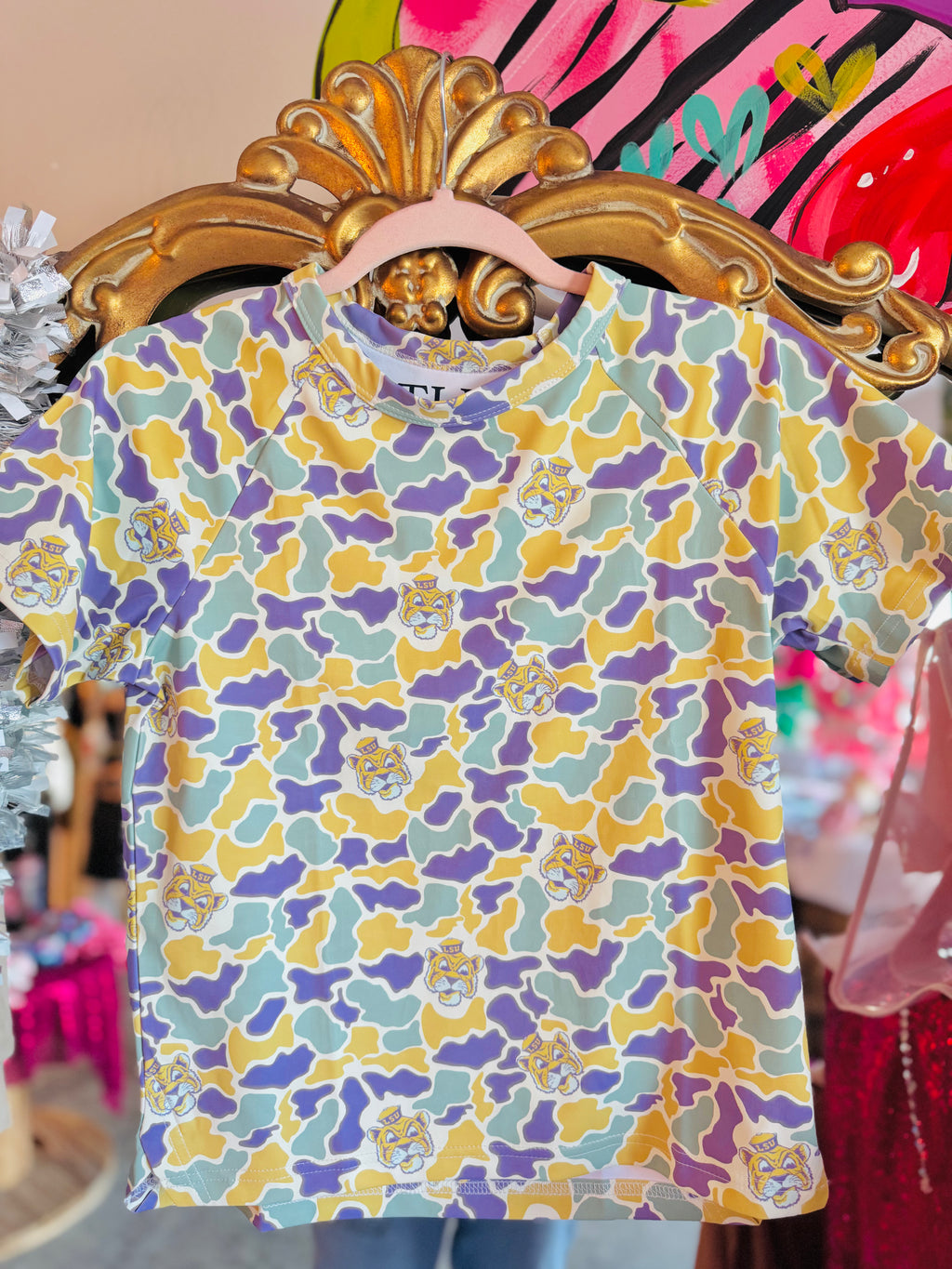 Tiger Camo Polo & Tees!💜💛💚