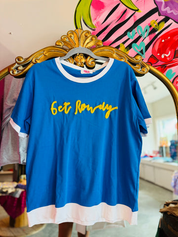 Get Rowdy Tinsel Tee💙💛