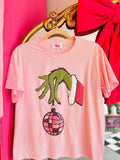 Grinch Ornament Tee🩷🎄🪩
