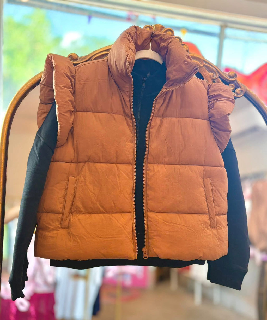Ruffle Puff Vest🤎🍂
