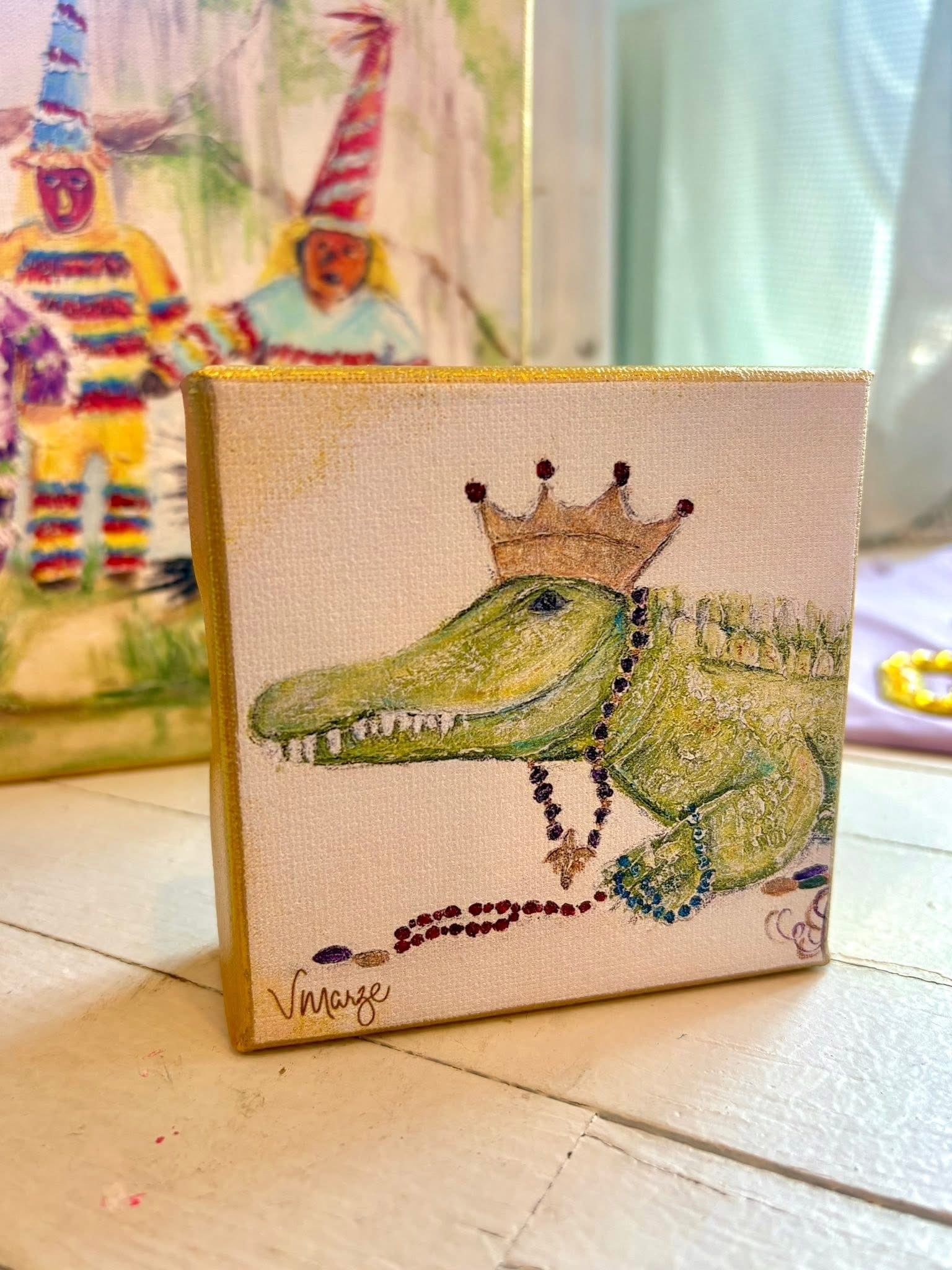 Hand Painted 🐊 Canvas🎭