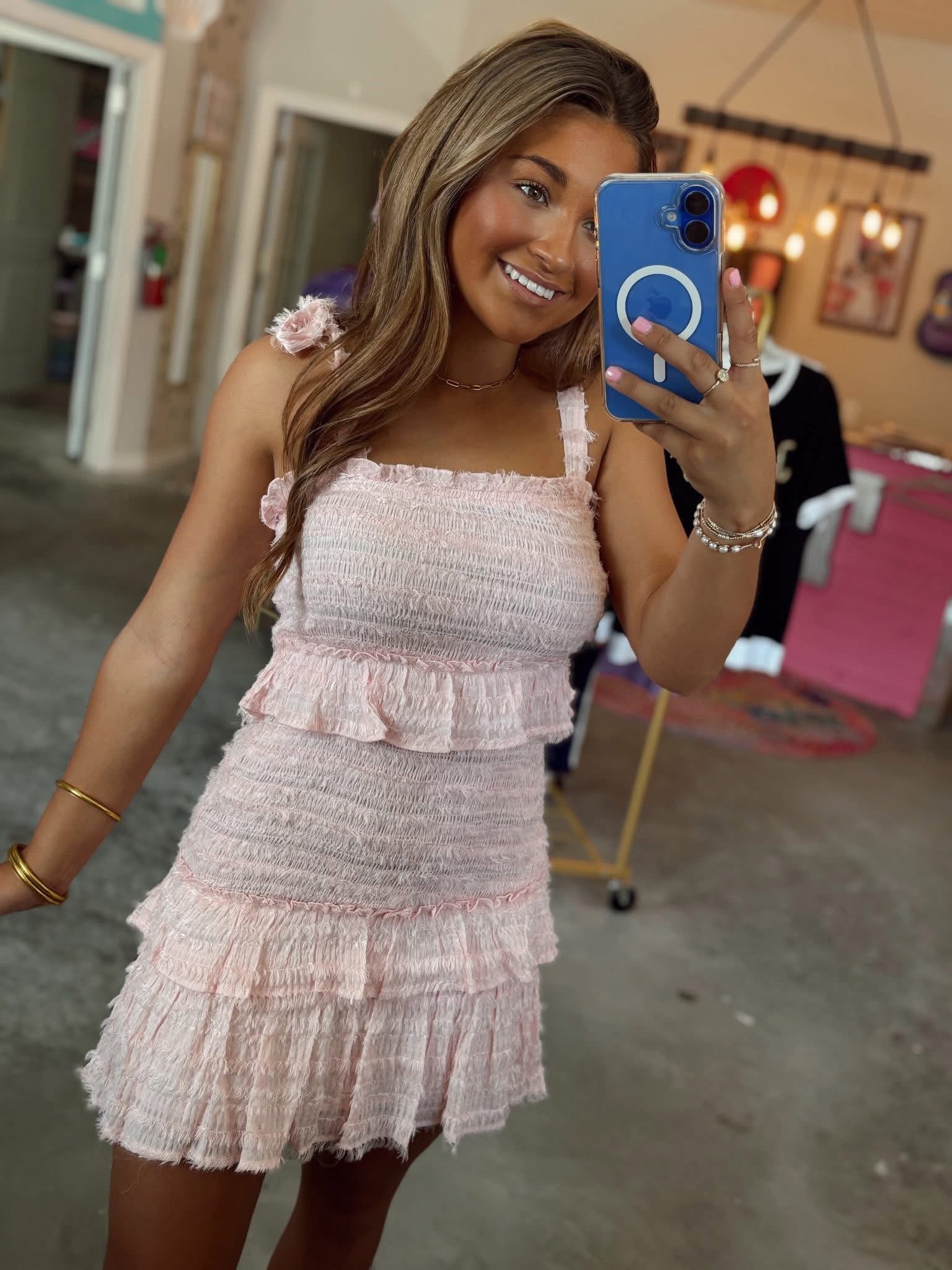 Pink Ruffle Dress🩷